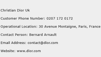 dior customer service uk email